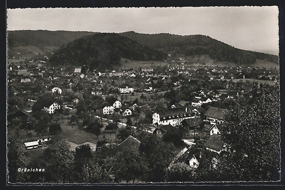 Cartoline postali: Gränichen, Ortsansicht bei Tageslicht – Usato da Berlin venduto da bartko-reher
