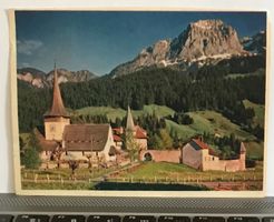 Ansichtskarte Schloss Rougemont mit Bergen guter Zustand