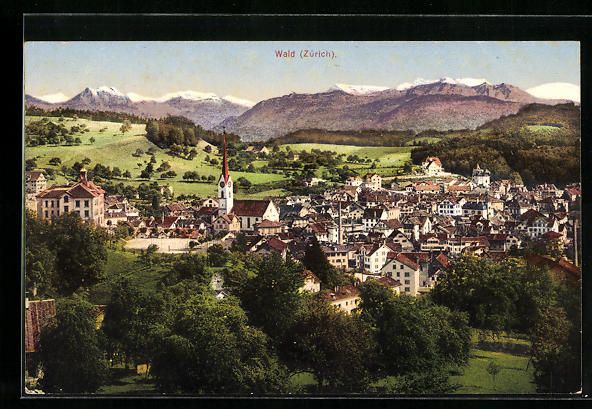 Cartoline postali: AK Wald, Totalansicht des Ortes – Usato da Berlin venduto da bartko-reher