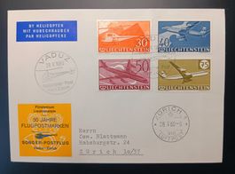 LIECHTENSTEIN, HELIKOPTER FLUG VADUZ - ZÜRICH 1960