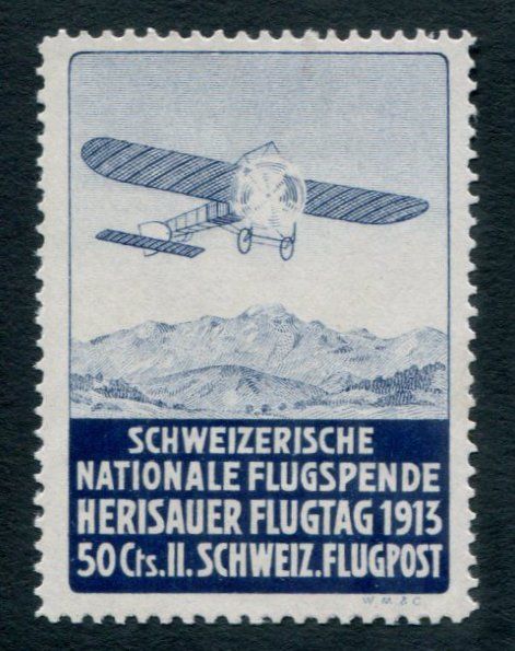 Alle Briefmarken: Vorläufer 1913** Flugpost V Herisau, ZS 375.00 – Gebraucht aus Rekingen AG von Iceman_xv