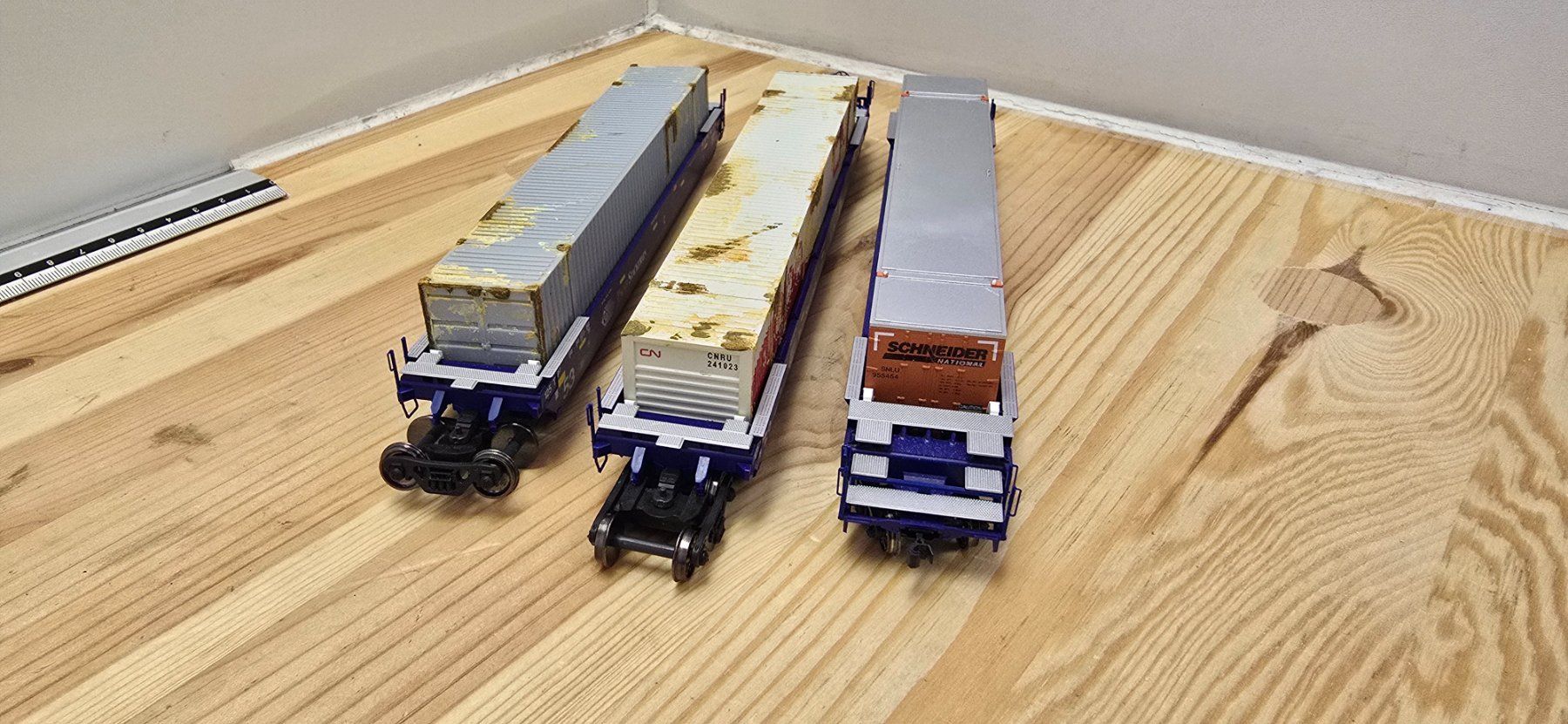 3er Set H0 Pacer Stacktrain BRAN 6066 53 Containerwagen (Gebraucht) in ...