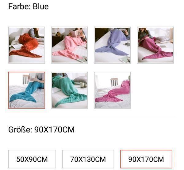 Coperte: Meerjungfrau Kuscheldecke – Nuovo e nell'imballaggio originale da Winterthur venduto da Neilpryde01 6