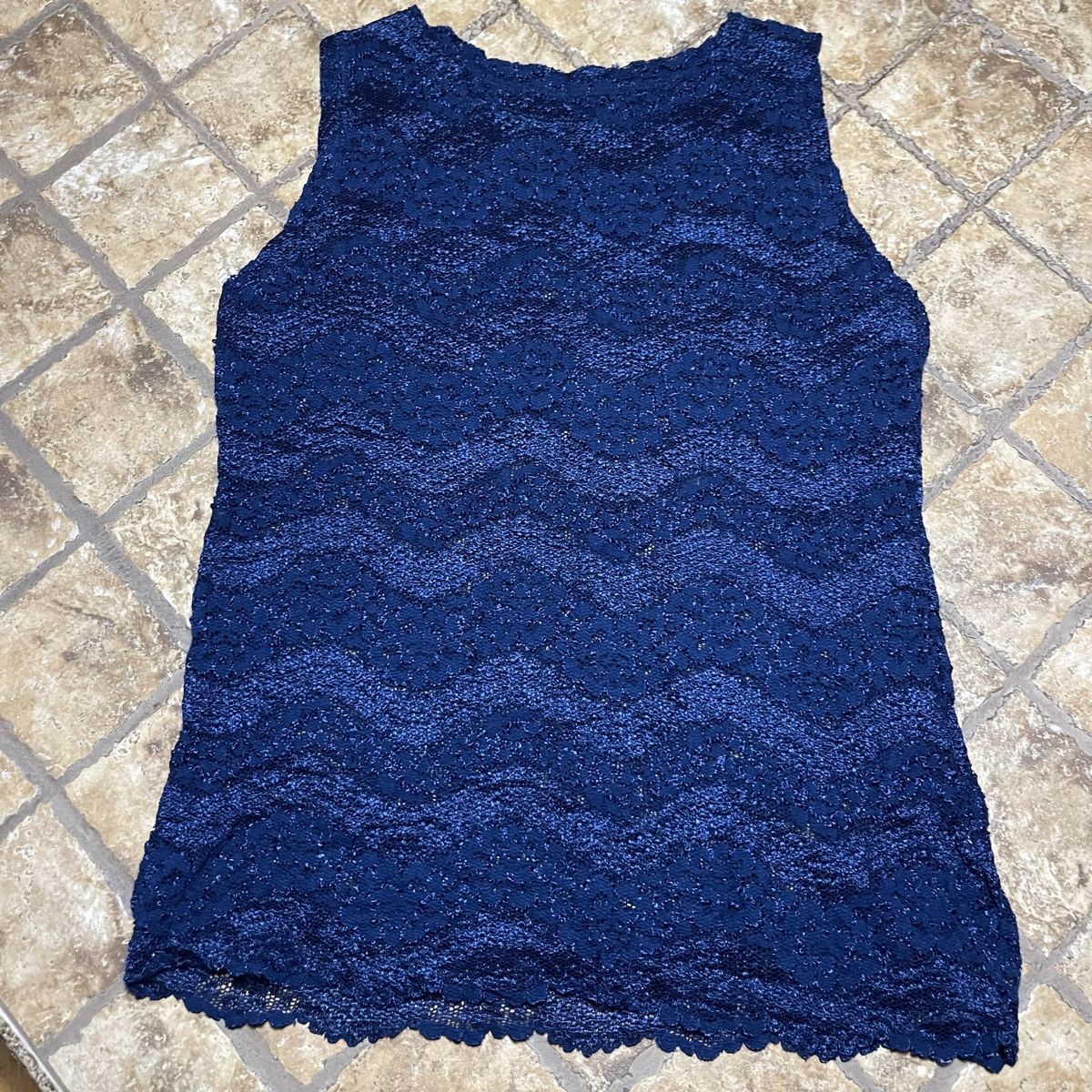 Tops: Trasparente Top blu elegante in pizzo, taglia S/M – Neu (gemäss Beschreibung) aus Gordevio von LanaZimm 2