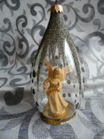Alter Christbaumschmuck Engel mit Mandoline in Kugel