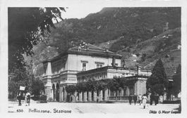 Bellinzona TI Stazione ferroviaria animata Bahnhof