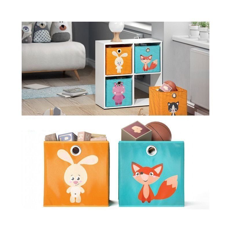 Scaffali: Faltbox - Hase Nilpferd - 30x30x30cm - Kinderregal - Box – Usato da Wallenwil venduto da toesstal-vertrieb