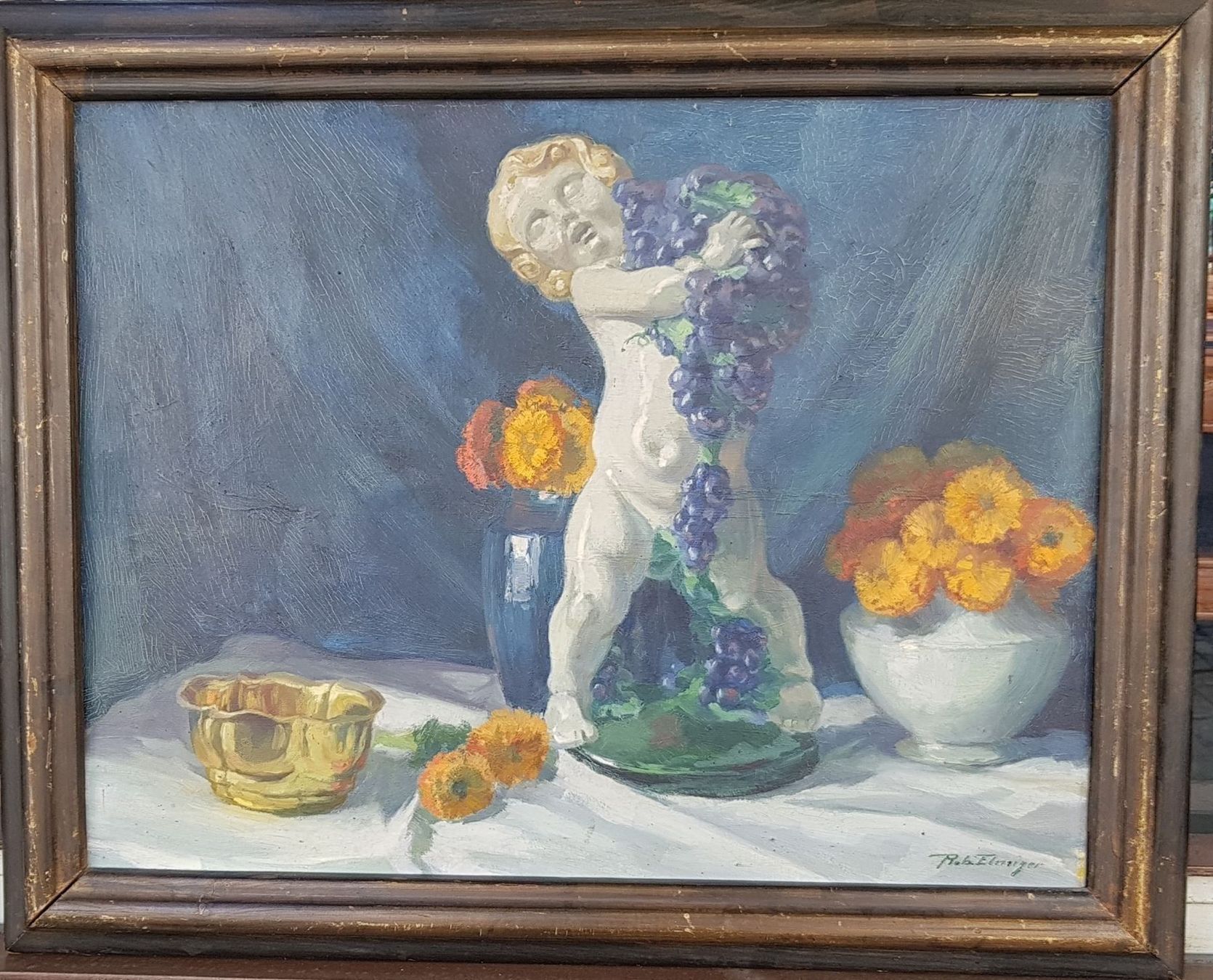 Catenine: Nature morte avec Putti de M. Powolny – Usato da Lausanne venduto da leneko