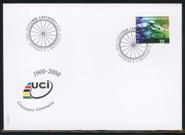 2000, FDC, 100 Jahre Radsportverband UCI