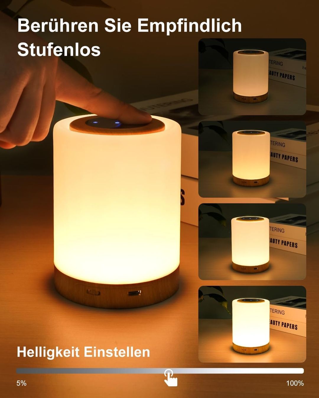Lampade: 2er Set Nachttischlampe Touch Dimmbar – Nuovo e nell'imballaggio originale da Nuglar venduto da SaleRitter 2