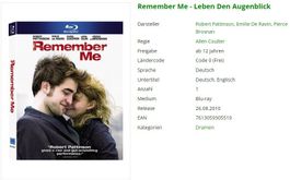 Remember Me - Leben Den Augenblick (Bluray)