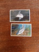 2 Timbres du Laos - Poisson Chat Géant du Mékong Rare! 2005