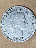 MONETA SVIZZERA 20 centesimi 1906 usata - circolata