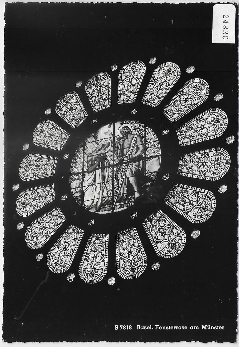 Statuette: Basel - Fensterrose am Münster – Antico da Ettingen venduto da Kartenplanet
