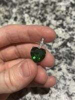 Grüner Herz Anhänger 925er Silber 💚 mit Zirkonia 💎