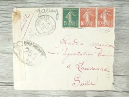 TR05 Enveloppe + Timbre France 1918