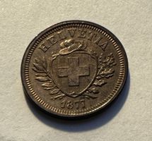 1877 1 Rappen unz KW: Fr 160.-