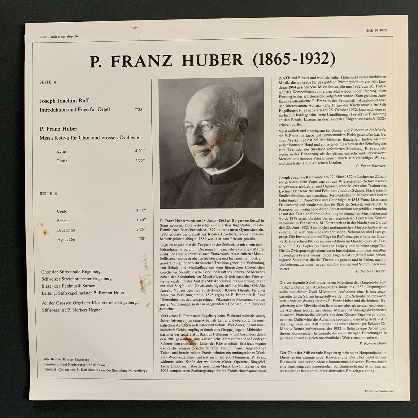 Dischi in vinile: Musik aus der Klosterkirche Engelberg – Usato da Stans venduto da Abukadnezar 1