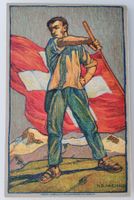 Bundesfeierpostkarte Nr.3- 1912 - Fahnenschwinger