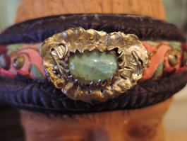 Antiker bestickter Seidenreif China KopfSchmuck Prinz Diadem