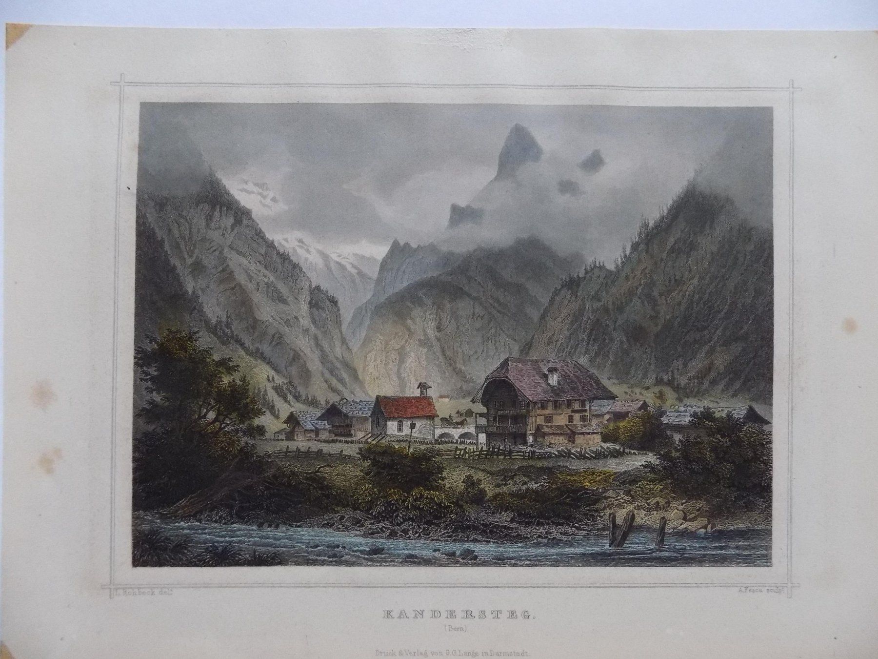 Incisioni: Kandersteg von Rohbock – Usato da Risch venduto da Antikfee 1