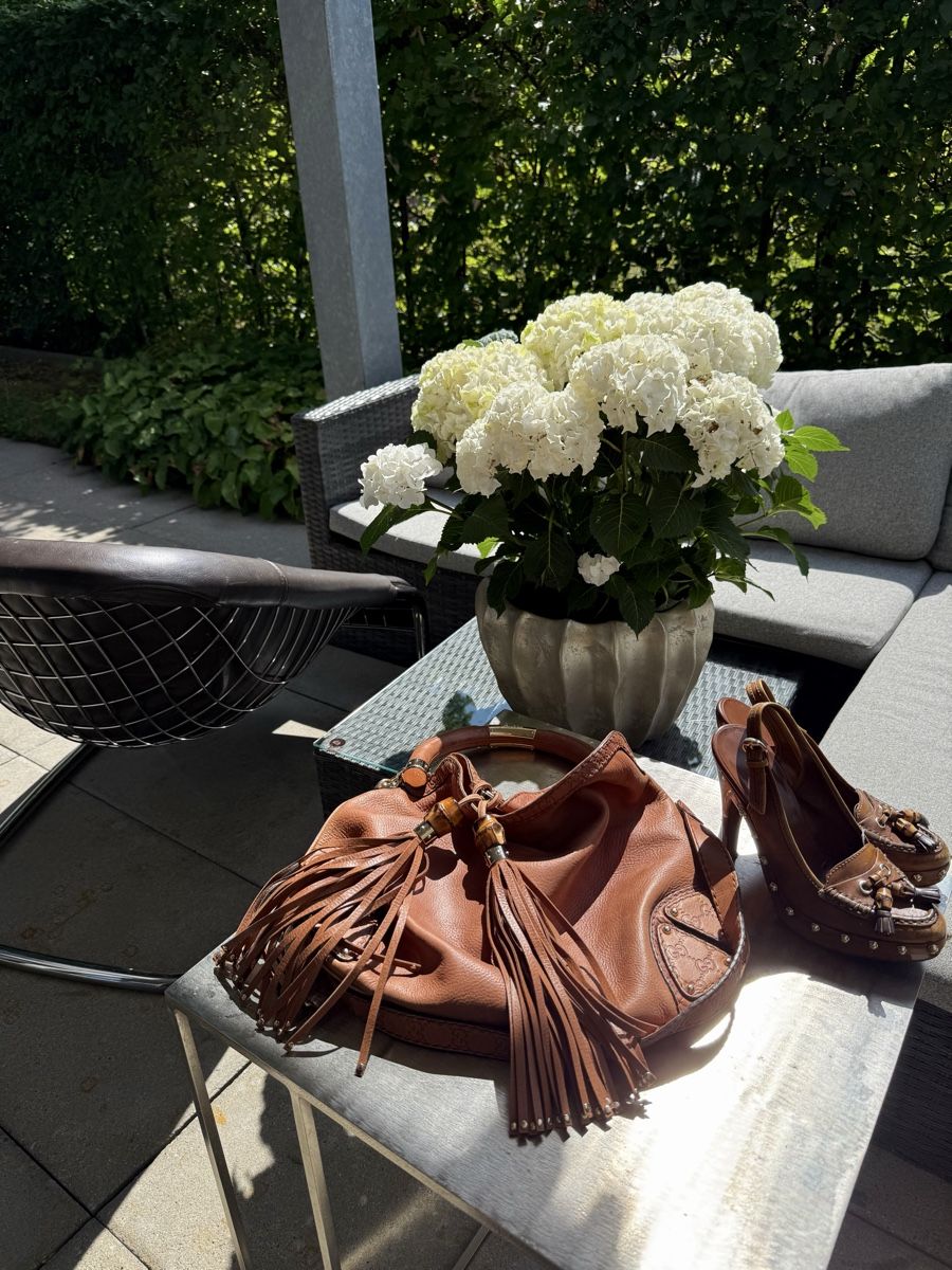 Gucci Scarpe da donna: Gucci Slingbacks mit Fransen –  in Cognac – Usato da Bassersdorf venduto da goldenone01 1