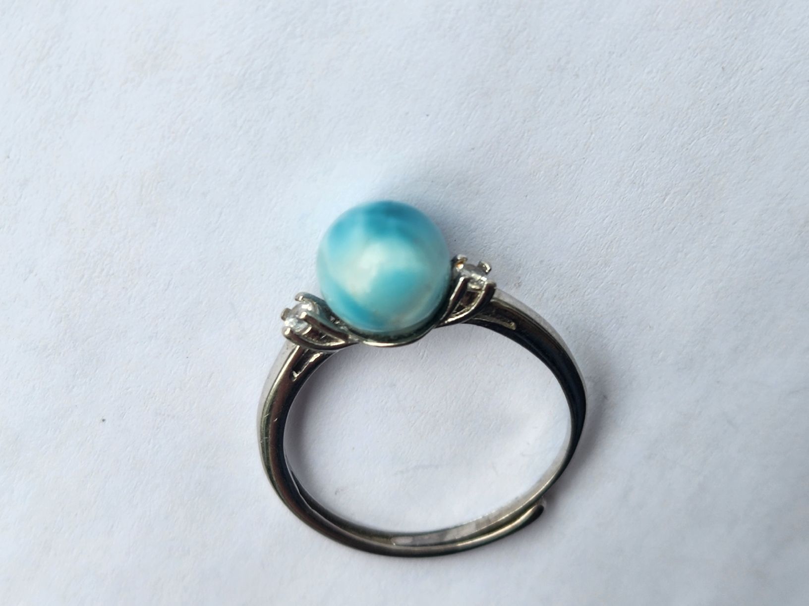 Anelli: Silberring 925er mit Larimar, Grösse verstellbar neu – Nuovo (secondo la descrizione) da St. Gallen venduto da GIULESGG 3