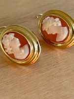 Gelbgold Cameo Ohrringe 14 Karat