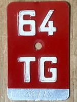 TG 64 - VELONUMMER - FAHRRADSCHILD - PLAQUE DE VELO - TG 64