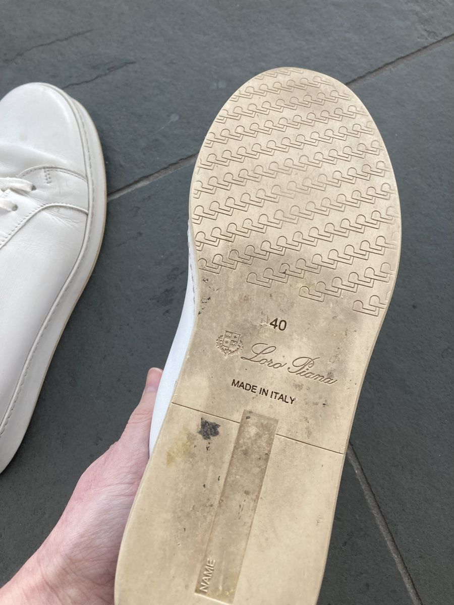 Loro Piana Damenschuhe: Loro Piana Leder Sneaker, weiss, Gr. 40 – Gebraucht aus Zürich von elegantissima2 7