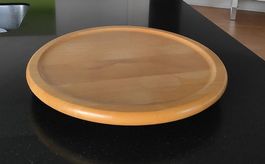 Edle Servierplatte aus Massivholz, drehbar, Durchmesser 41cm