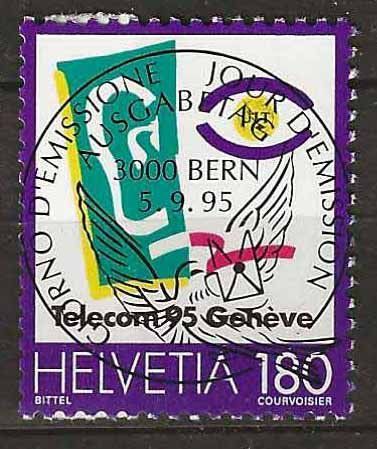 Tutti i francobolli: V885 - Telecom 1995 vollstempel – Usato da Trélex venduto da Phil_Albert