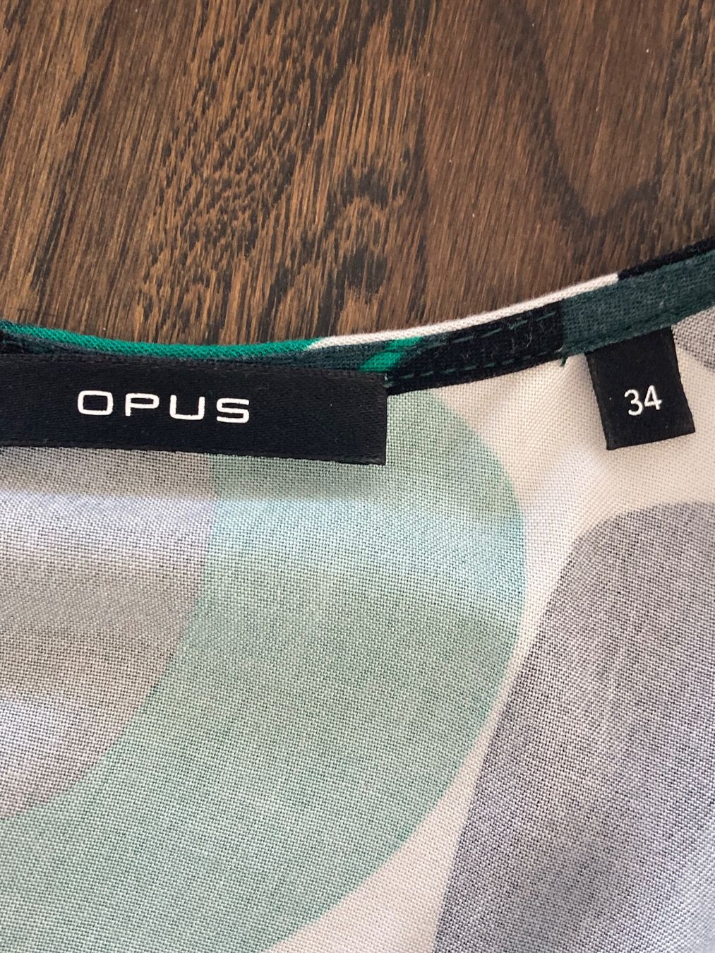 Opus Vestiti: OPUS Freizeitkleid, Gr. 34, Grün/Schwarz/Beige – Usato da Dübendorf venduto da Blueprint1 2