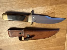 Smith & Wesson Bowie Messer mit Lederscheide Jagdmesser