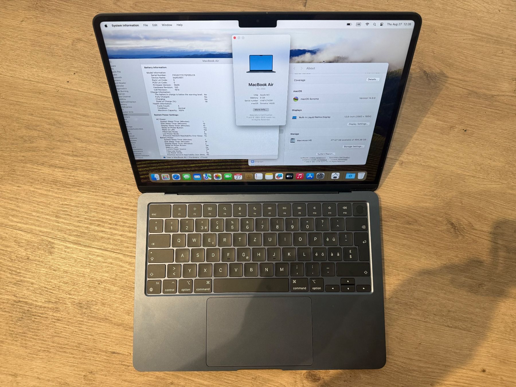 Apple Notebooks: MacBook Air M2 – Gebraucht aus Siebnen von icrservicesolutions