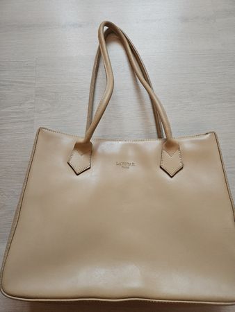 Lanstar Paris Handtasche, Beige, guter Zustand