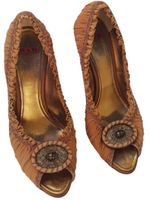 Pumps Peeptoe Leder