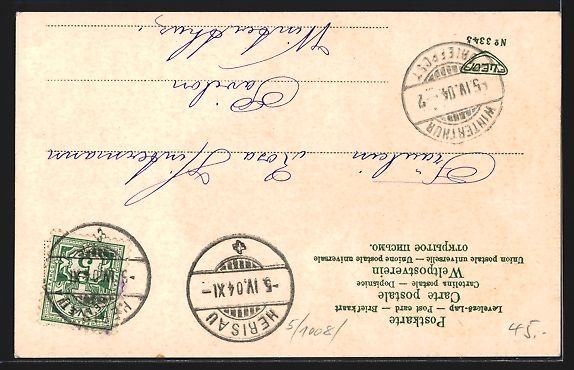 Cartoline postali: Passepartout-Lithographie Herisau, Gasth – Usato da Berlin venduto da bartko-reher 1