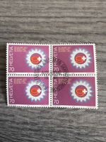 4er Block Briefmarken Helvetia 70, 50 Jahre IGU, 1982