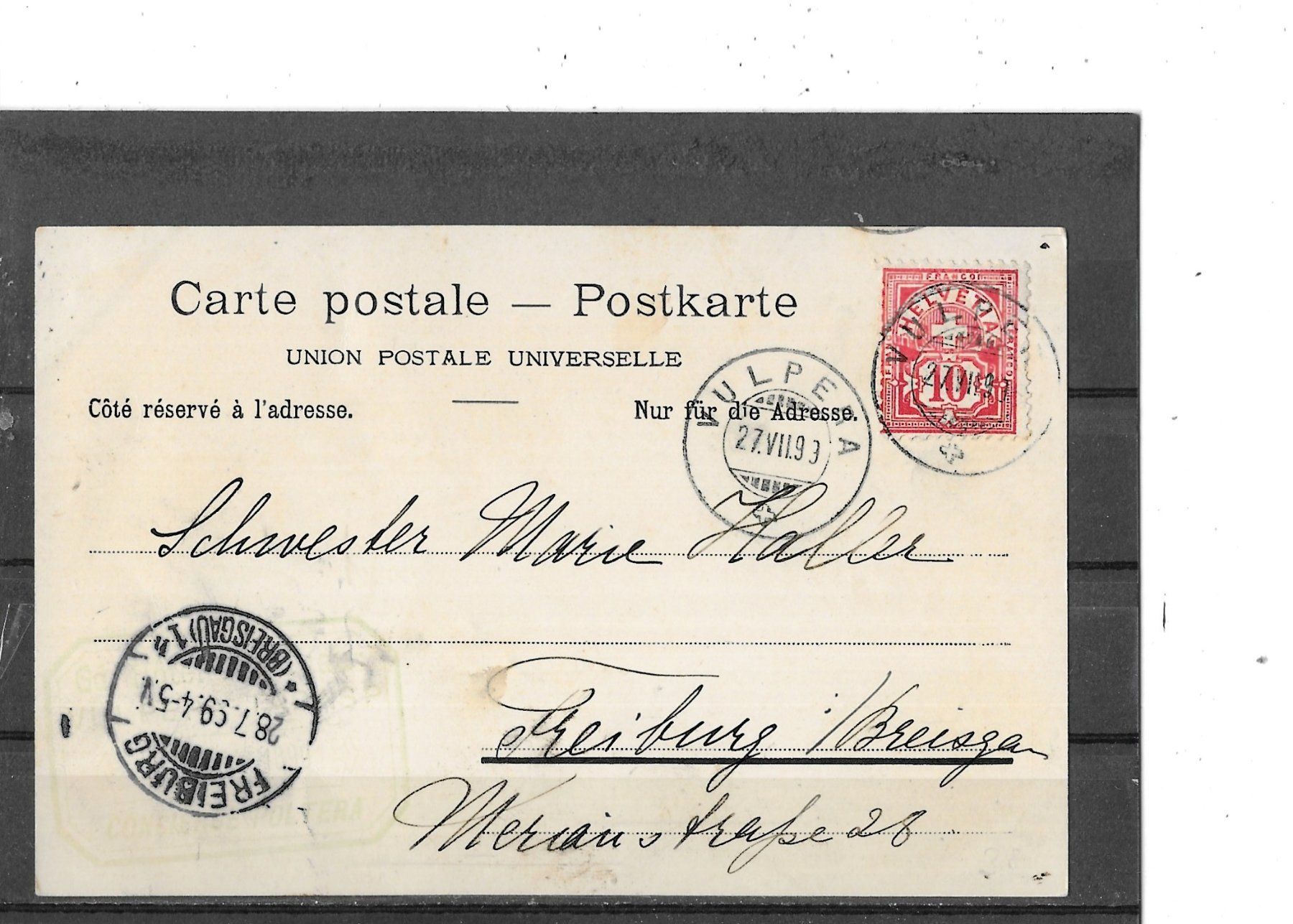 Cartes postales: GR Postkutsche 1899 (Stempel Vulpera Engadin) – D'occasion à Schocherswil par Wilare 1