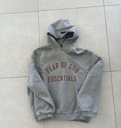 Sweat à capuche Fear of God Essentials gris