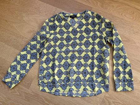 Vintage Seidenbluse, Paisely Muster, Caroll, Gr. 36