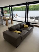 Ledersofa (Büffelleder) grau 3-Sitzer guter Zustand