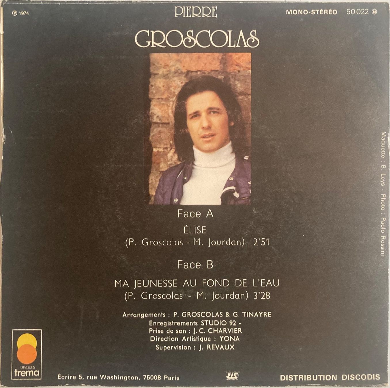 Schallplatten: PIERRE GROSCOLAS - ELISE – Gebraucht aus Poliez-Pittet von Newtown-Records 1