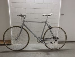 Bicicletta da corsa vintage colore argento ottime cond
