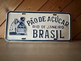 Vintage Blechschild aus Brasilien, Top Zustand!