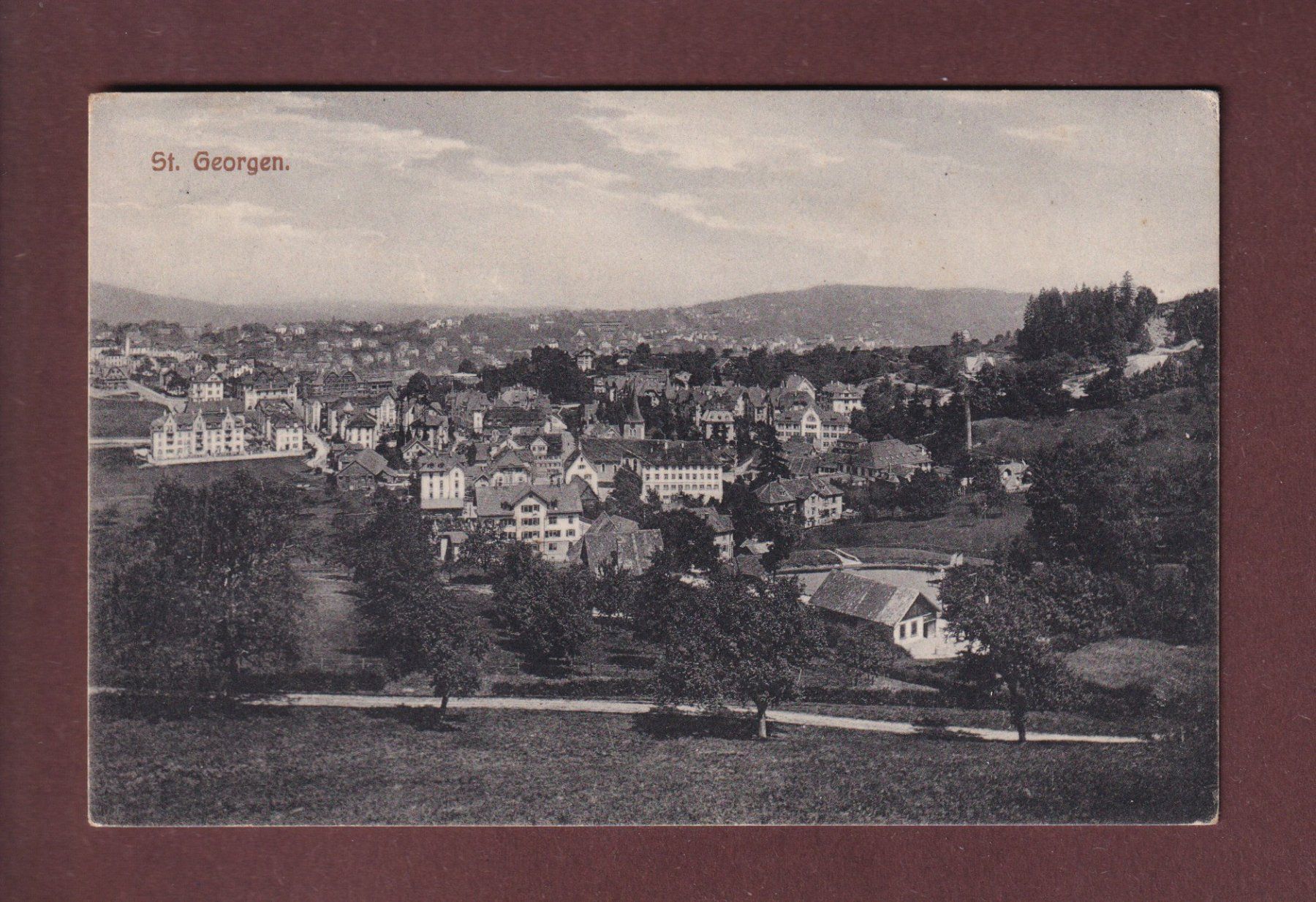 Cartoline postali: St. Gallen - ST. GEORGEN - 1912 – Usato da Pully venduto da nicecards