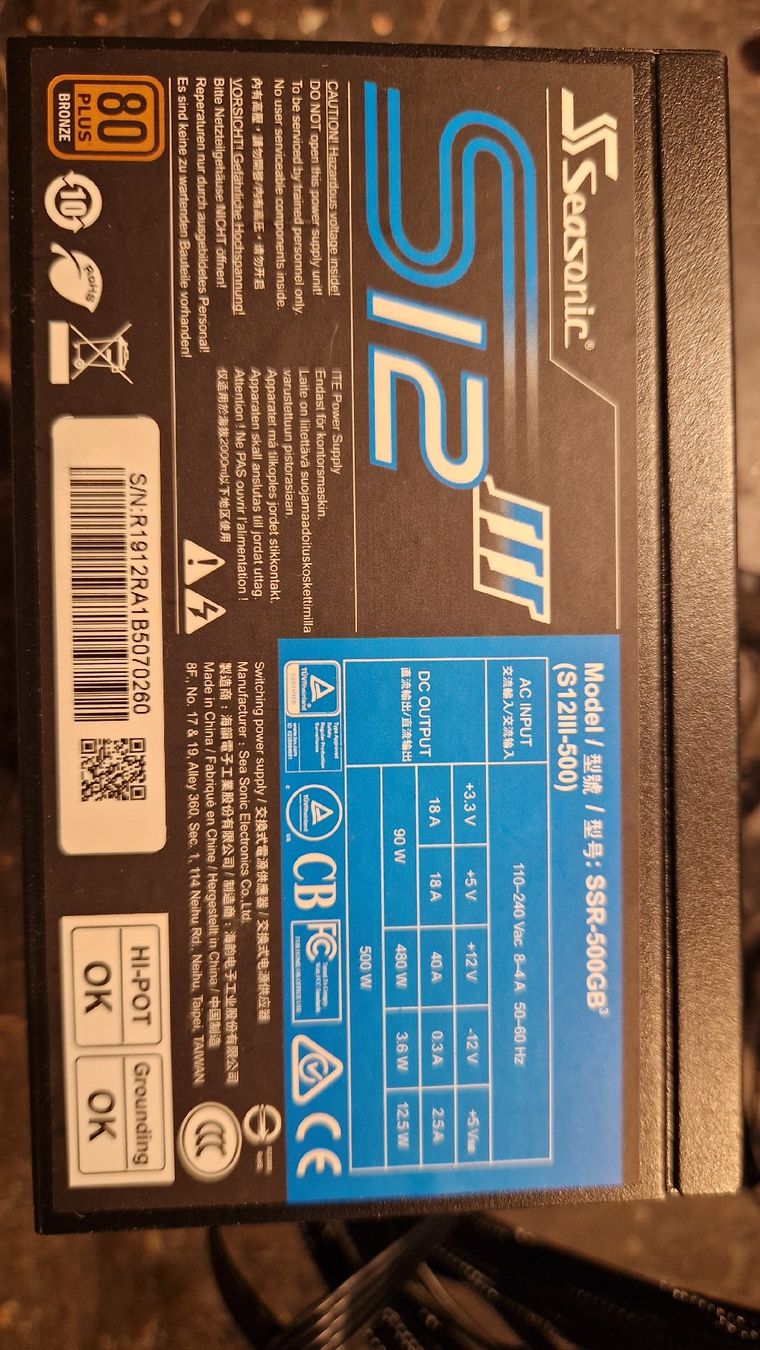 Seasonic Composants électroniques: PC Netzteil 500w – D'occasion à Küttigen par dom_dom123_2008