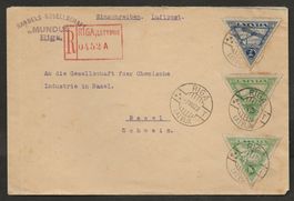 Flugpost 1922 Riga Berlin Nürnberg Zürich Luftpost Kat 350.-