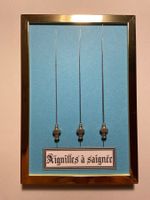 Aiguilles anciennes, déco murale, cabinet de curiosités